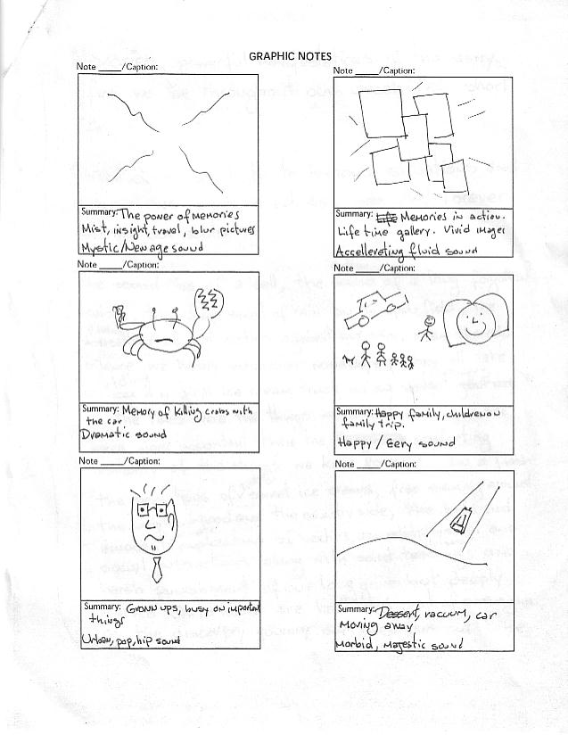 Crab Memories - Storyboard