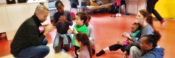 Dance and Body Emotional Atelier with Andrew Nemr and homeless migrant kids